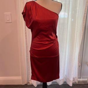 DVF One Shoulder Cocktail Dress